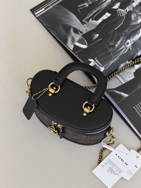 Жіноча сумка Coach шкіряна Trail Crossbody 17 17,5×8×8 см Коричнева (LUX1387) - изображение 2