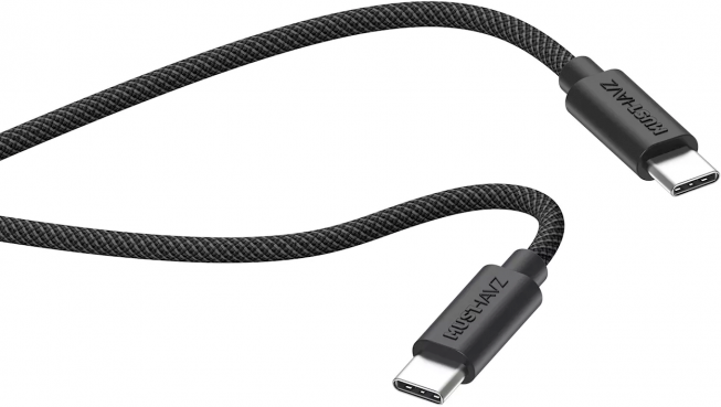 Kabel zasilający i synchronizujący Musthavz USB-C to USB-C 100W  2m Black (MHBRCABUSBCLB) - obraz 2