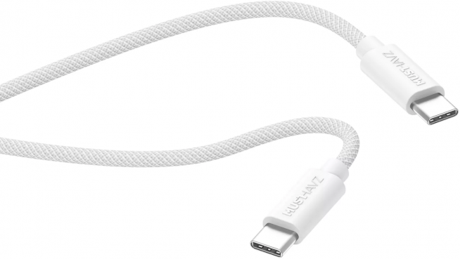 Kabel zasilający i synchronizujący Musthavz USB-C to USB-C 100W  2m White (MHBRCABUSBCLW) - obraz 2