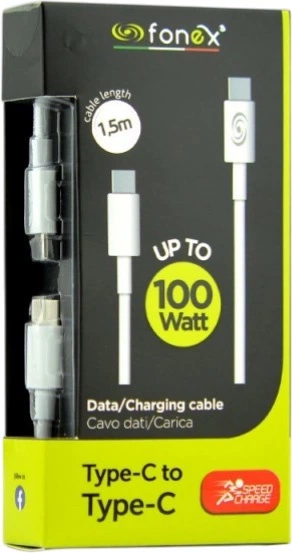 Кабель Fonex USB Type-C - USB Type-C 1.5 м White (TYPEC100W) - зображення 2