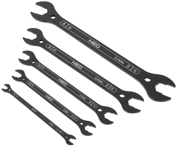 Zestaw kluczy płaskich NEO Tools dwustronne supercienkie 4 w 1, 6 - 27 mm (20 rozmiarów) 5 szt. (5906692022267) - obraz 2