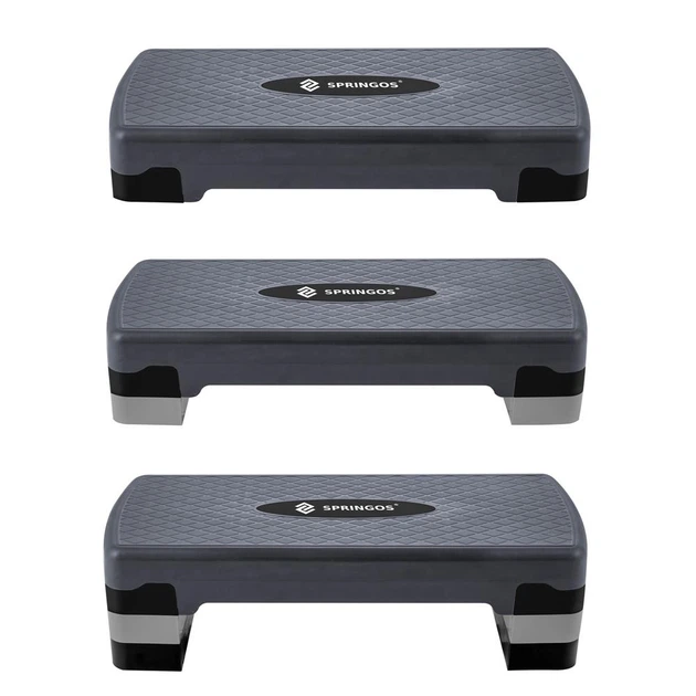 Степ для аеробіки Springos Чорно-сірий (5907719409337) - зображення 10
