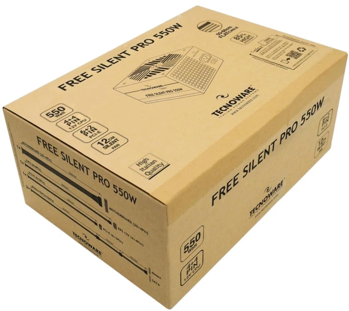 Zasilacz TECNOWARE Free Silent PRO 550W (FAL551FSP12) - obraz 5