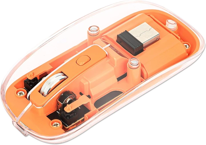 Mysz Manhattan 190282 Wireless Clear/Orange (MANHATTAN_190282) - obraz 1