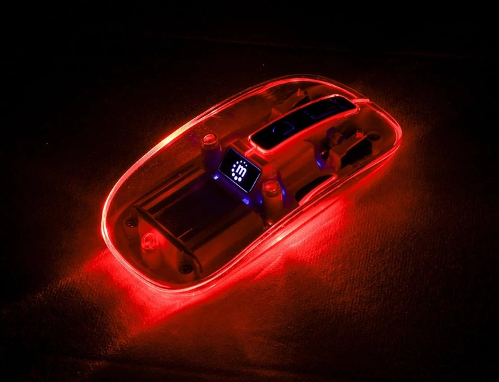 Mysz Manhattan 190282 Wireless Clear/Orange (MANHATTAN_190282) - obraz 5