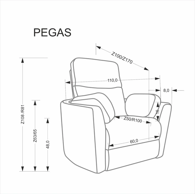 Крісло поворотне Halmar Pegas розкладне Гірчичне (V-CH-PEGAS-FOT-MUSZTARDOWY) (5905248156166) - зображення 14