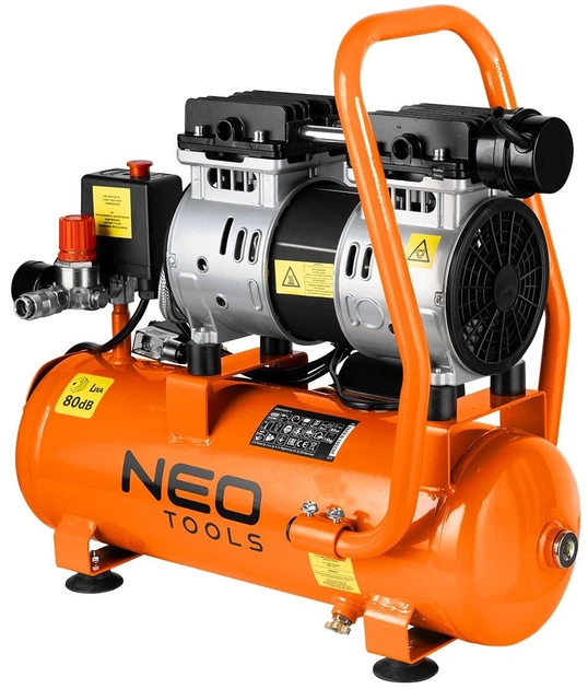 Kompresor bezolejowy NEO Tools 12 l 12K020-1 (5907558479614) - obraz 2