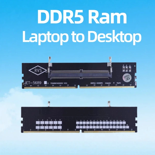 Конвертер адаптер Dynamode DDR5 Laptop SO-DIMM to Desktop DIMM RAM Memory (DM-DDR5-DIMM-Converter) - изображение 2