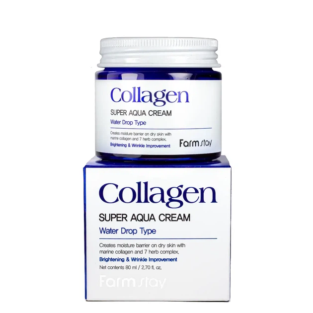Крем для лица FarmStay Collagen Super Aqua Cream 80 мл - Фото 1 Крем для лица FarmStay Collagen Super Aqua Cream 80 мл - изображение 1