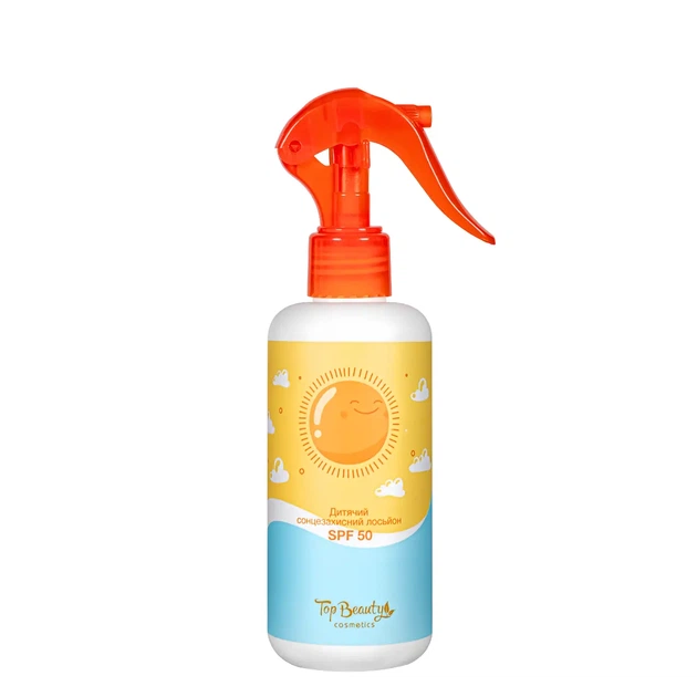 Солнцезащитный лосьон для детей Top Beauty SPF50, 200 мл - Фото 1 Солнцезащитный лосьон для детей Top Beauty SPF50, 200 мл - изображение 1