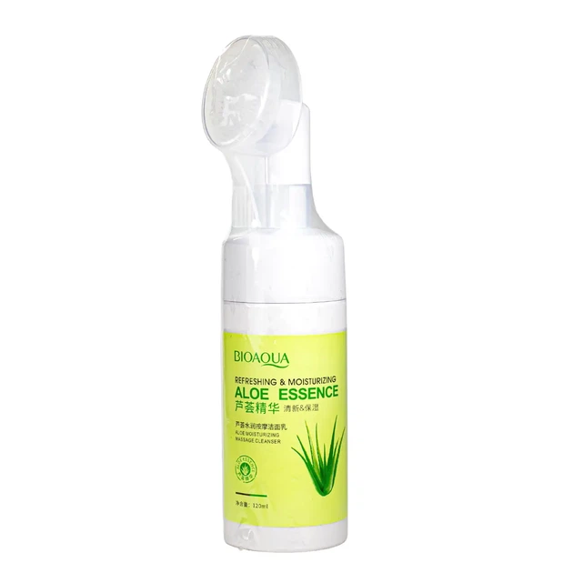 Пенка для умывания с силиконовой щеточкой Bioaqua Aloe Essence очищающая - Фото 1 Пенка для умывания с силиконовой щеточкой Bioaqua Aloe Essence очищающая - изображение 1