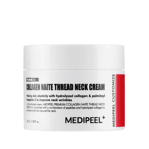 Крем для шеи и декольте антивозрастной Medi-peel Premium Collagen Naite Thread Neck Cream, 100ml - изображение 2