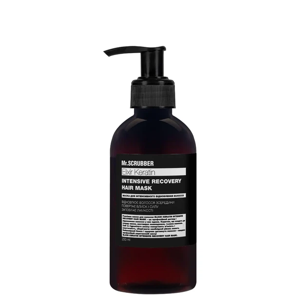 Маска для волос восстанавливающая Mr Scrubber Elixir Keratin Intensive Recovery Hair Mask 250 мл - Фото 1 Маска для волос восстанавливающая Mr Scrubber Elixir Keratin Intensive Recovery Hair Mask 250 мл - изображение 1