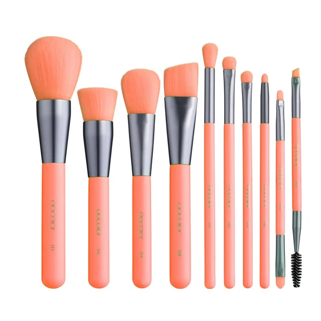 Набор кистей для макияжа Docolor Neon Peach (10шт) N1003 - Фото 2 Набор кистей для макияжа Docolor Neon Peach (10шт) N1003 - изображение 2