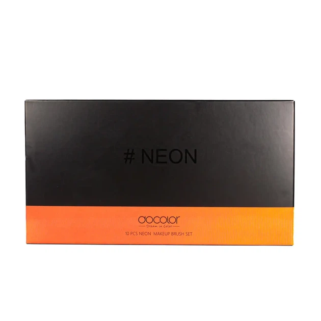 Набор кистей для макияжа Docolor Neon Peach (10шт) N1003 - Фото 3 Набор кистей для макияжа Docolor Neon Peach (10шт) N1003 - изображение 3