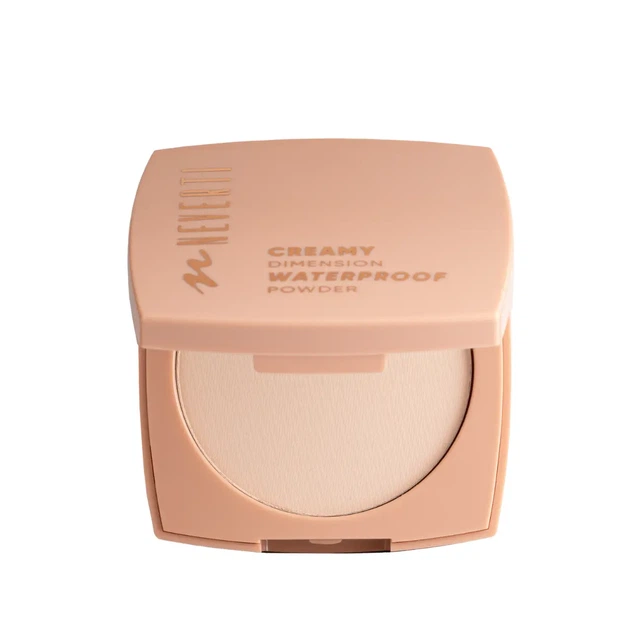 Пудра для лица водостойкая компактная Neverti Creamy Dimension (NP202), 006 Medium Beige Темно-бежевая - изображение 3