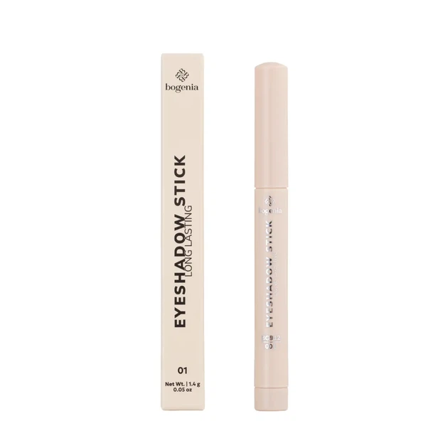 Тіні-олівець для повік перламутрові Bogenia Long Lasting Eyeshadow Stick BG912, 008 Бежевые - изображение 2
