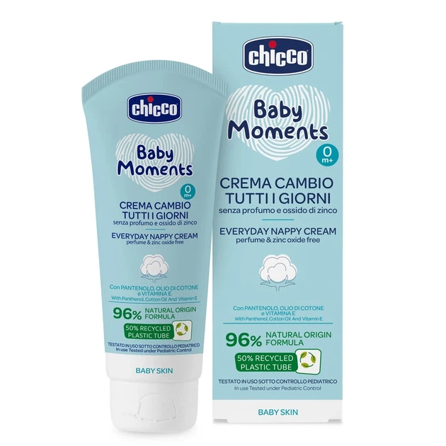 Крем защитный под подгузник с пантенолом Chicco Baby Moments, 100 мл - Фото 3 Крем защитный под подгузник с пантенолом Chicco Baby Moments, 100 мл - изображение 3