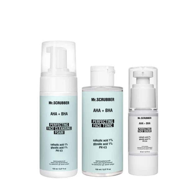 Подарочный набор для ухода за лицом Mr.Scrubber Acne Care Daily Face (пенка, тоник, сыворотка) - изображение 2