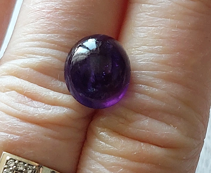Аметист кабошон 6.35 Ct 12.7 х 11 мм (130411) - Фото 4 Аметист кабошон 6.35 Ct 12.7 х 11 мм (130411) - изображение 4
