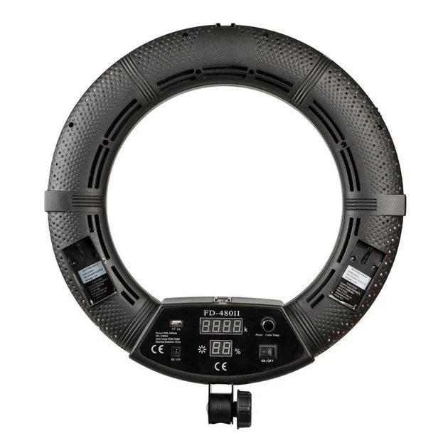 Лампа Fill Light 96W 480 светодиодов 3200-5500K USB черный для видео и визажа FD-480II - Фото 6 Лампа Fill Light 96W 480 светодиодов 3200-5500K USB черный для видео и визажа FD-480II - изображение 6