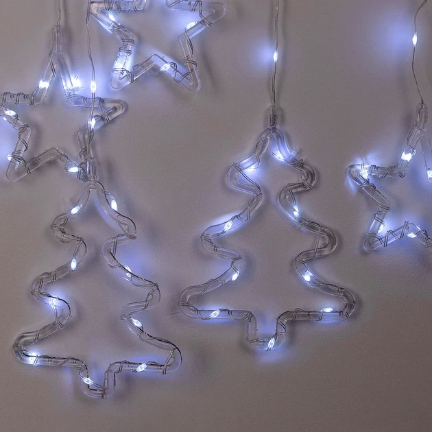 Гирлянда штора светодиодная 120 LED 3х0,9 м 8 режимов белый GarlandoPro для праздничного оформления - изображение 7