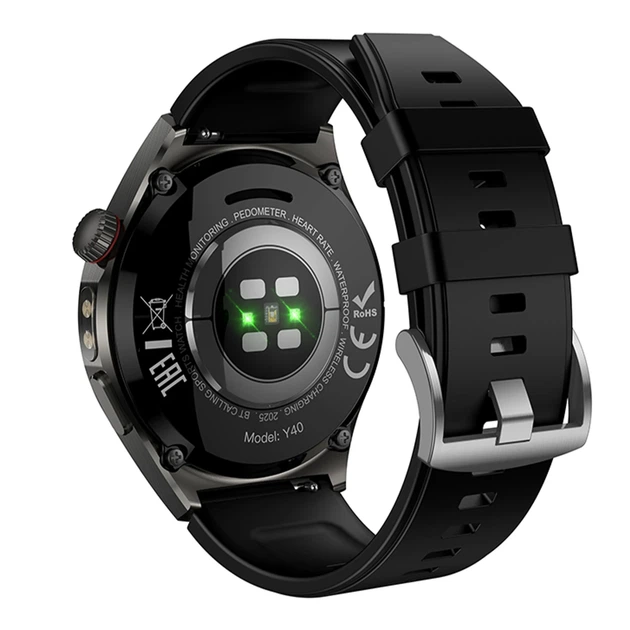 Смарт годинник Hoco Y40 чорний 1.53 дюйма IP68 Bluetooth дзвінки силіконовий ремінець - зображення 6