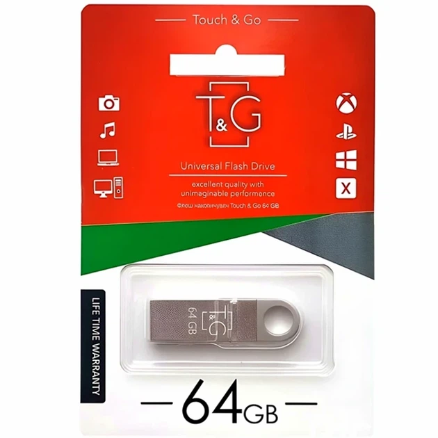USB флешка 64Гб Metal 026 алюминиевый корпус для хранения и переноса данных стальной цвет - изображение 2