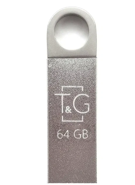 USB флешка 64Гб Metal 026 алюминиевый корпус для хранения и переноса данных стальной цвет - изображение 5