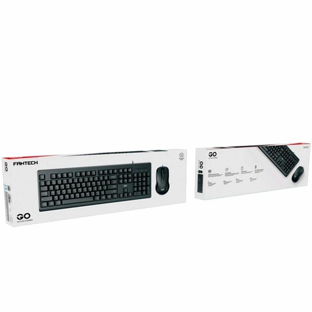 Клавиатура и мышь Fantech KM103 USB черный 104 клавиши мембранные для работы и учёбы - Фото 2 Клавиатура и мышь Fantech KM103 USB черный 104 клавиши мембранные для работы и учёбы - изображение 2
