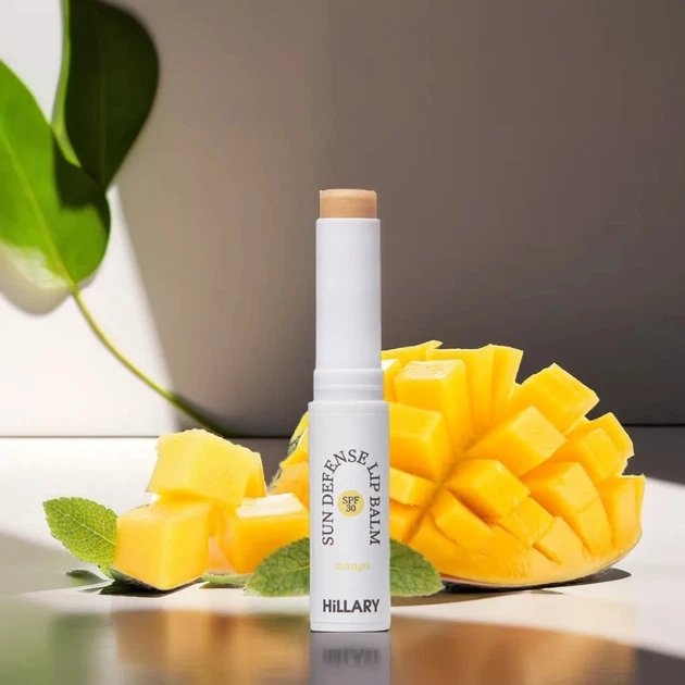 Солнцезащитный бальзам для губ Hillary Mango SPF 30 увлажняющий бальзам для губ защита от солнца 3 г (652491) - изображение 9
