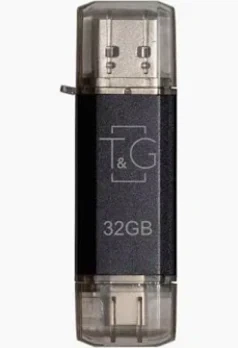 Флешка USB Flash Drive T&G 32GB USB Type C Черный для хранения и переноса данных - Фото 3 Флешка USB Flash Drive T&G 32GB USB Type C Черный для хранения и переноса данных - изображение 3