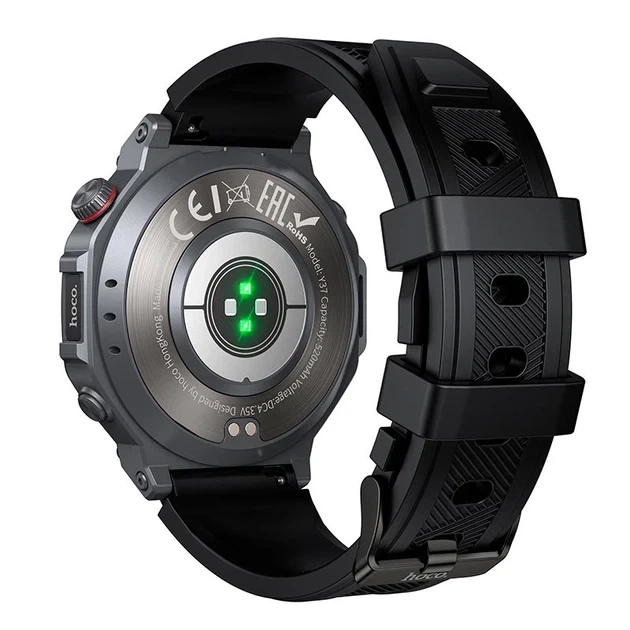 Смарт годинник Hoco Y37 GPS 3ATM AMOLED 1.43 дюйми чорний для спорту та активного відпочинку - зображення 5