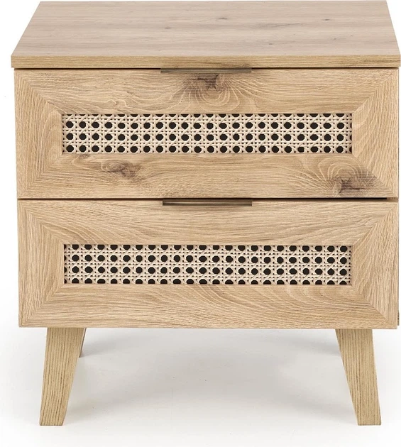 Szafka nocna Halmar BORNEO SN-1 z dwoma szufladami 34 x 50 x 52 cm Dąb artisan(5905248127333) - obraz 2