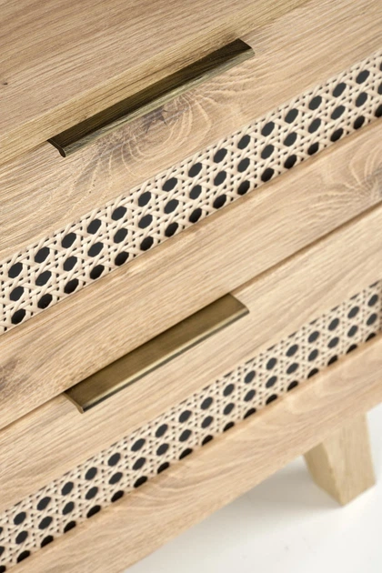 Szafka nocna Halmar BORNEO SN-1 z dwoma szufladami 34 x 50 x 52 cm Dąb artisan(5905248127333) - obraz 6