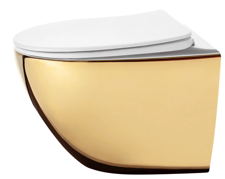 Подвесной унитаз REA CARLO MINI TORNADO NFQ GOLD WHITE - изображение 4