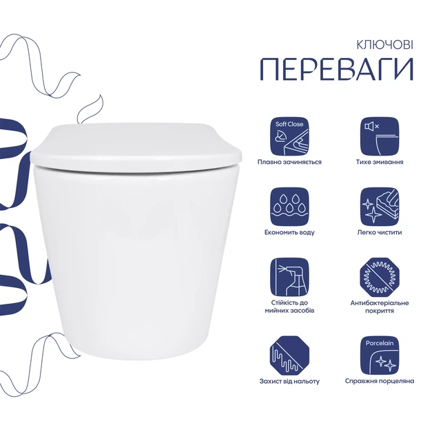 Унитаз подвесной Qtap Scorpio ML Ultra Quiet 520×365×365 мм, с сиденьем Soft-close MagLock, White QTSCOML26W49624 - изображение 3