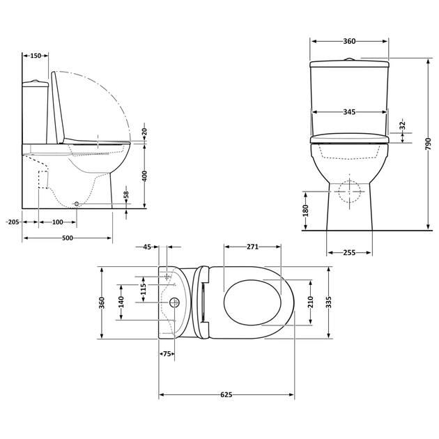 Унитаз напольный Qtap Evia Ultra Quiet 630×350×795 мм с сиденьем Soft-close, White QTEVI27W49258 - Фото 2 Унитаз напольный Qtap Evia Ultra Quiet 630×350×795 мм с сиденьем Soft-close, White QTEVI27W49258 - изображение 2