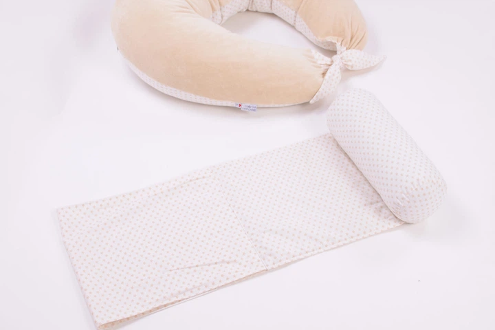 Подушка для годування Baby Veres "Comfort Lux Velour stars beige" 200х75 - зображення 11