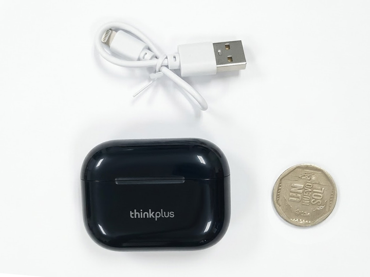 Бездротові навушники Lenovo Thinkplus LP33 TWS Bluetooth, стильні навушники в кейсі із сенсорним керуванням, Black - зображення 6