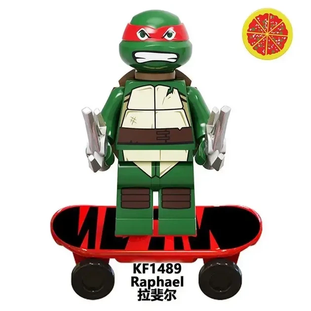 Набор коллекционных минифигурок «Черепашки-ниндзя на скейтах» (TMNT Set), 6 штук: Леонардо, Рафаэль, Микеланджело, Донателло - изображение 4
