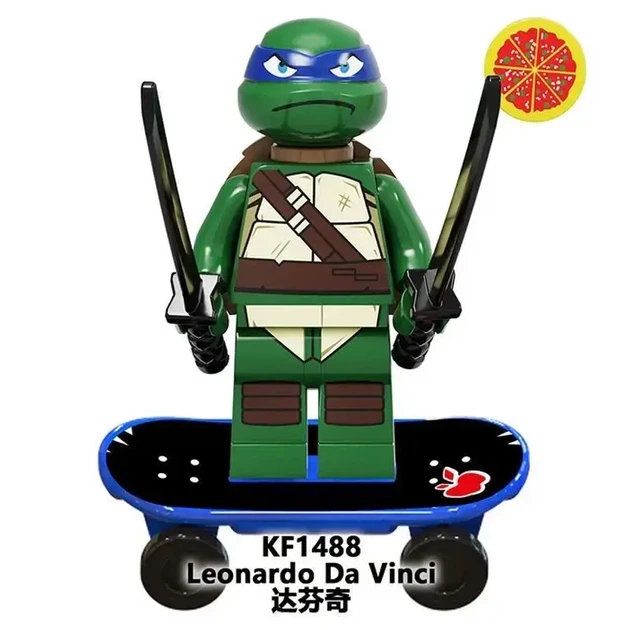 Набор коллекционных минифигурок «Черепашки-ниндзя на скейтах» (TMNT Set), 6 штук: Леонардо, Рафаэль, Микеланджело, Донателло - изображение 7