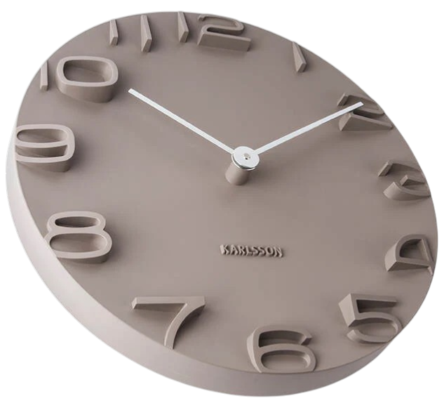 Zegar ścienny Karlsson On the edge 42 cm Beżowy (8714302579998) - obraz 2