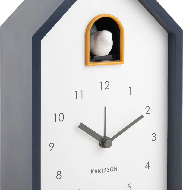 Zegar ścienny Karlsson Cuckoo z kukułką 12 x 20 x 6 cm Niebieski (8714302756993) - obraz 3