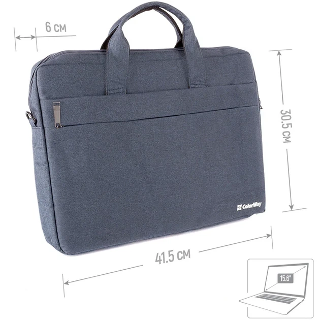 Сумка для ноутбука 15.6" COLORWAY Modern Navy (CW-LBM156-NV) - изображение 5