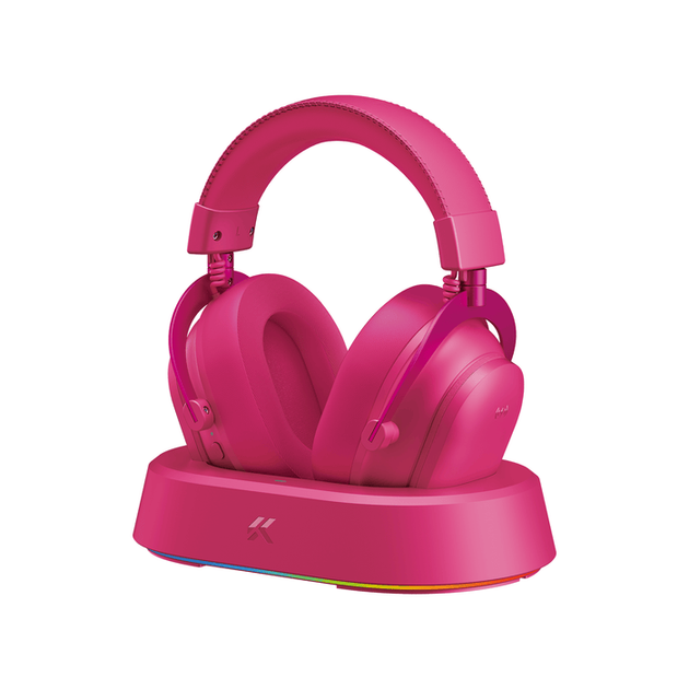 Ігрові бездротові навушники Mchose V9 Turbo+ / 7.1 Virtual Surround / Три режими підключення / Pink / Рожевий - Фото 1 Ігрові бездротові навушники Mchose V9 Turbo+ / 7.1 Virtual Surround / Три режими підключення / Pink / Рожевий - изображение 1