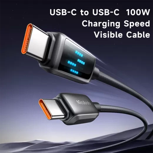 Кабель Mcdodo CA-4250 USB-C to USB-C 100W 1.2м Black - изображение 4