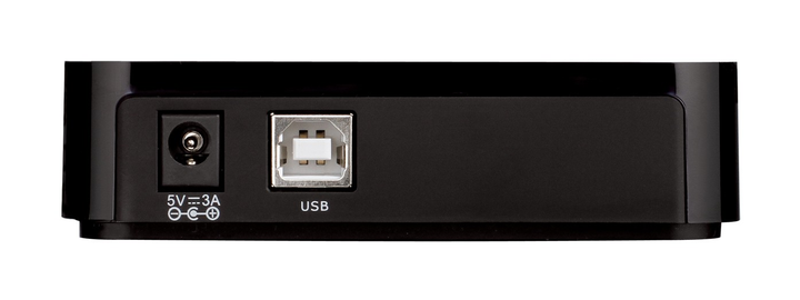 Hub USB D-Link USB Type-B 7 x USB 2.0 480 Mbit/s Czarny (DUB-H7/E) - obraz 4