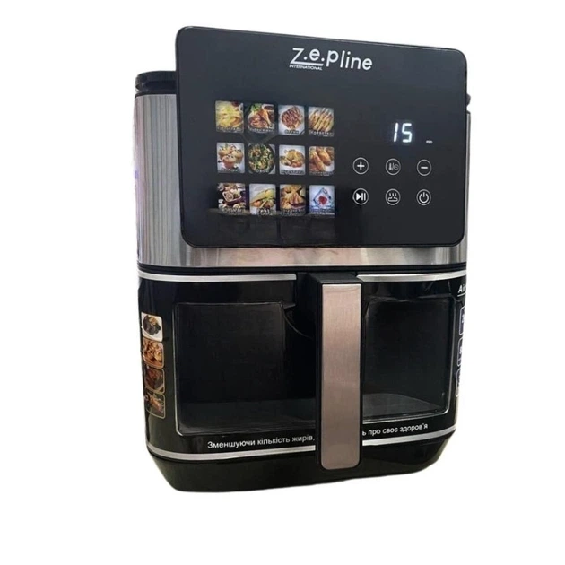 Аерофрітюрниця Zepline ZP‑00341 13 л 4200 Вт, сенсорна, 2 ТЕНи, 10 програм, таймер, знімна чаша, мультифункціональна - зображення 2