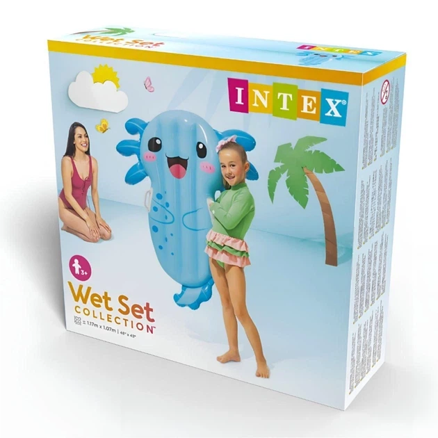 Матрац плотик надувний Intex Аксолотль 109х94х14см пляжний, 58159 - зображення 3